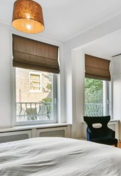 Custom Dark Roman Shades – Lake Forest